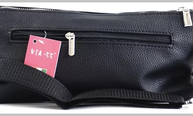 VIA55 női keresztpántos táska széles fazonban, rostbőr, sárga via55taska-hu 3