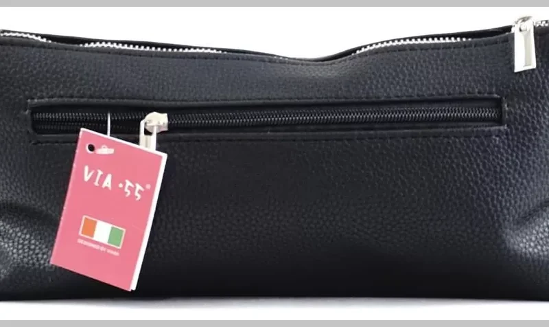 VIA55 női keresztpántos táska széles fazonban, rostbőr, vörös via55taska-hu 3